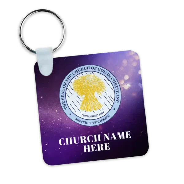 Gloss Aluminum Square Keychain - Image 4