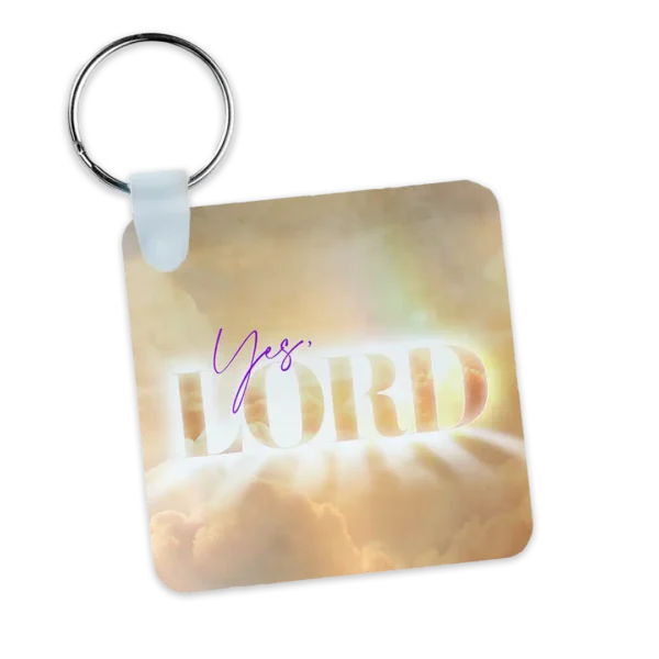 Gloss Aluminum Square Keychain - Image 3