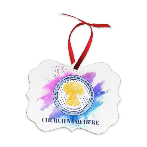 Aluminum Christmas Ornament - Printed - Image 2
